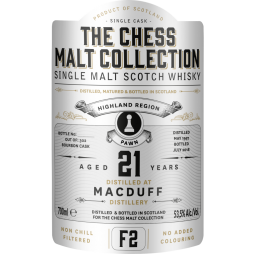 The Chess Malt Collection, Macduff 21 års, Single Highland Malt Whisky - White Pawn - F2