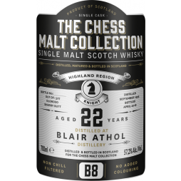 The Chess Malt Collection, Blair Athol 22 års, Single Highland Malt Whisky - Black Knight - B8